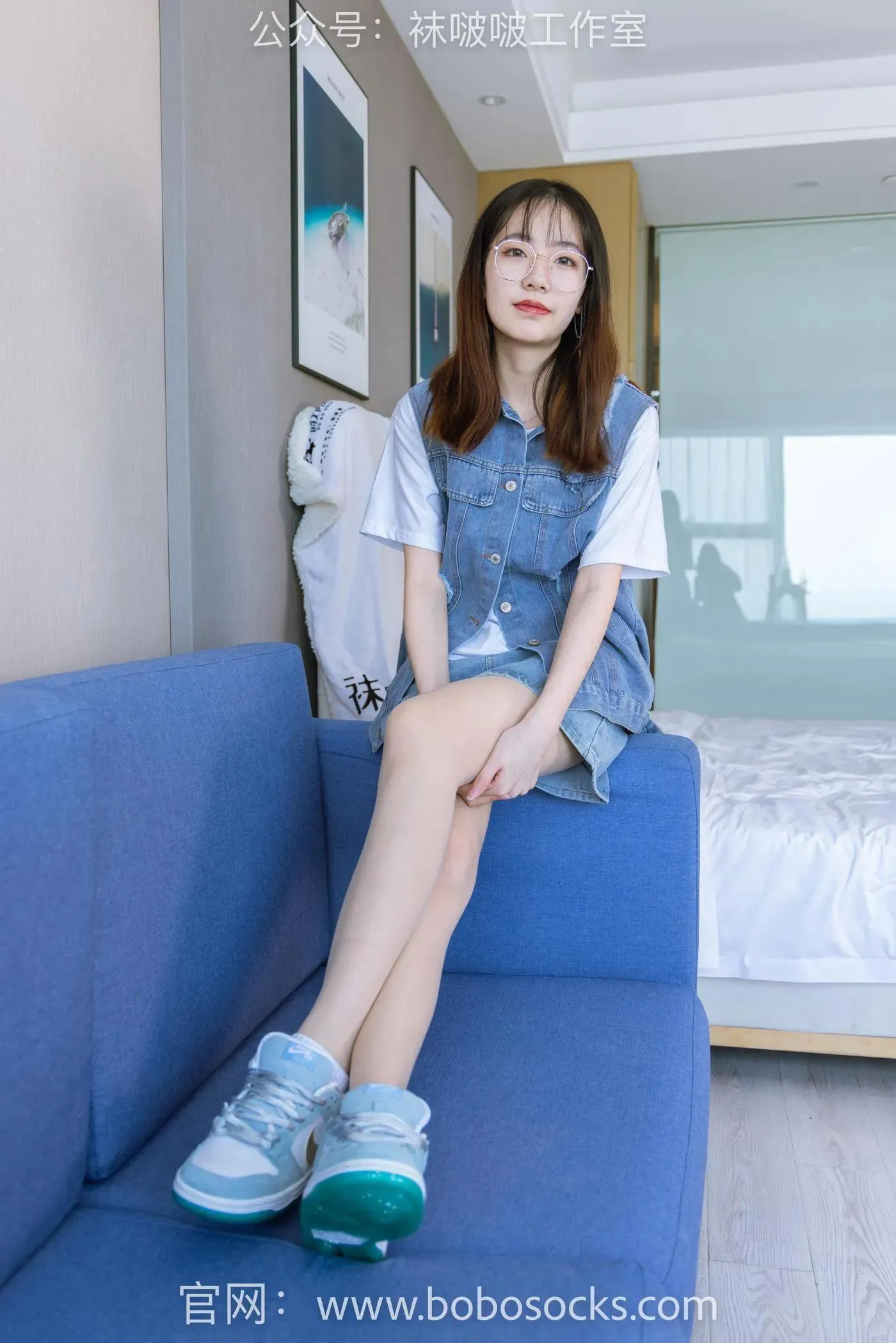 [BoBoSocks袜啵啵]NO.123 小甜豆-板鞋、白棉袜、肉丝 [140P]插图5